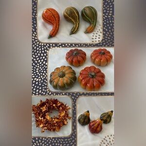 Thanksgiving decorations glass pumpkins ornaments fall trinkets teacher quality